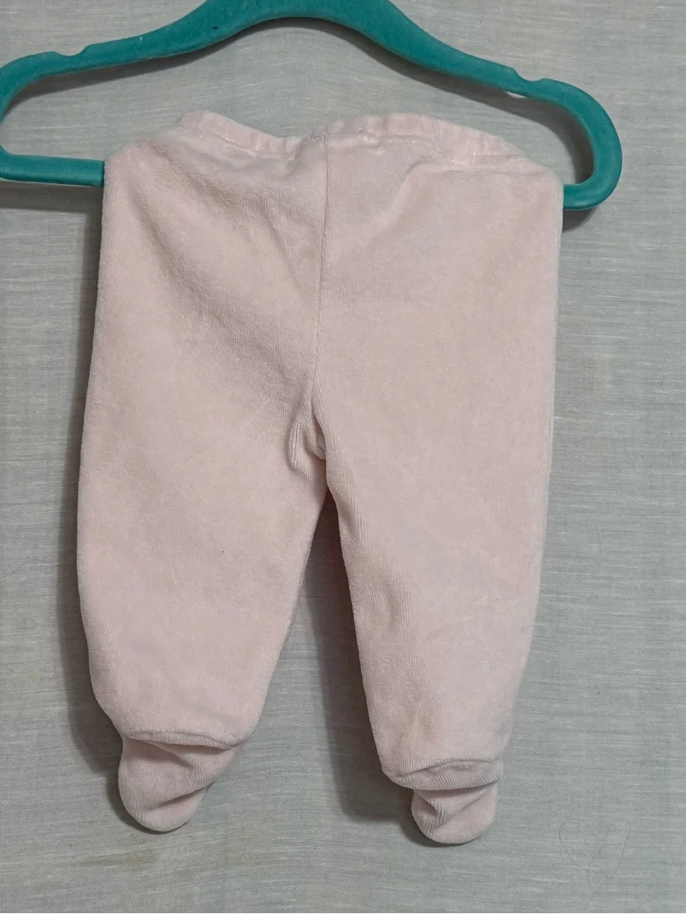 René Rofé Baby 0-3M Pink Velour Owl Footed 2 Piece Set NWOT